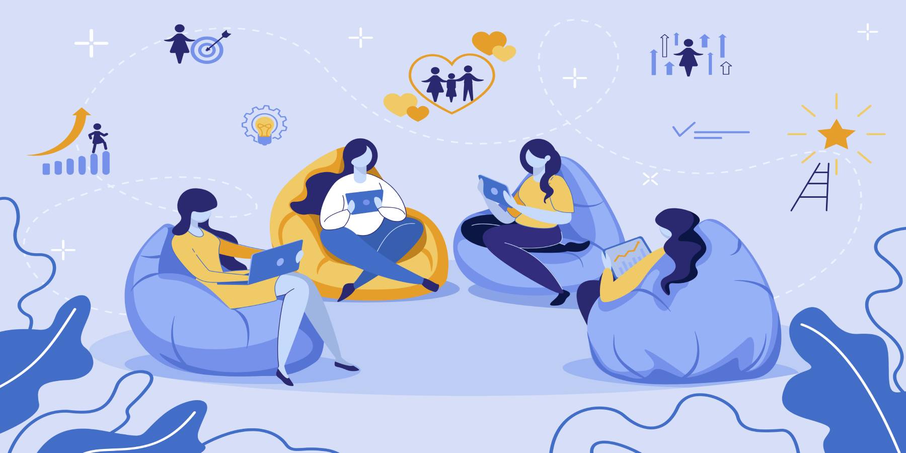 online, pc, insegnamento a distanza, persone connesse